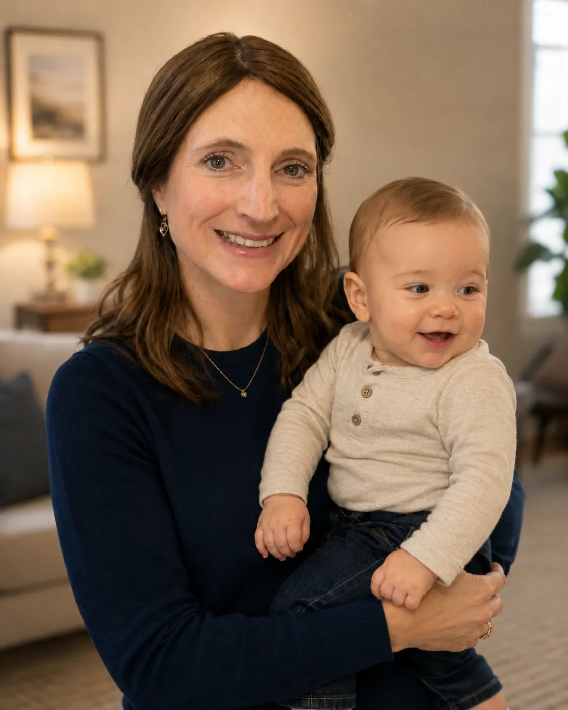 Sarah Mann avec bébé